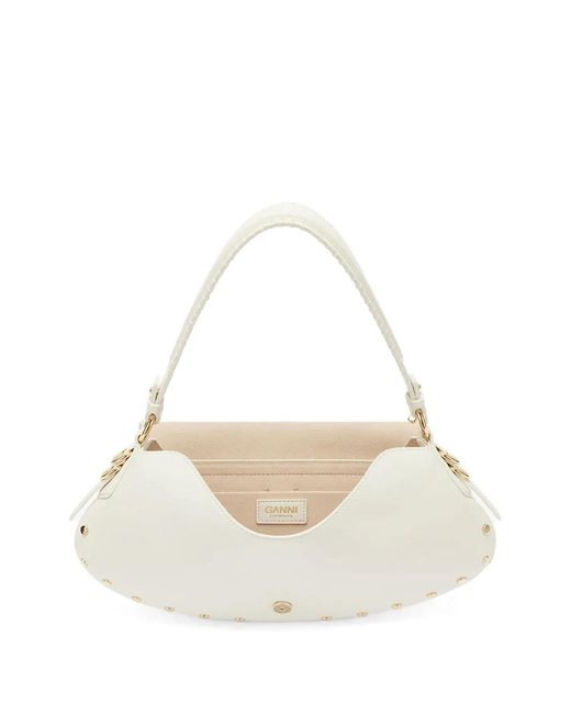 Ganni White Sac Porté Épaule À Boucle