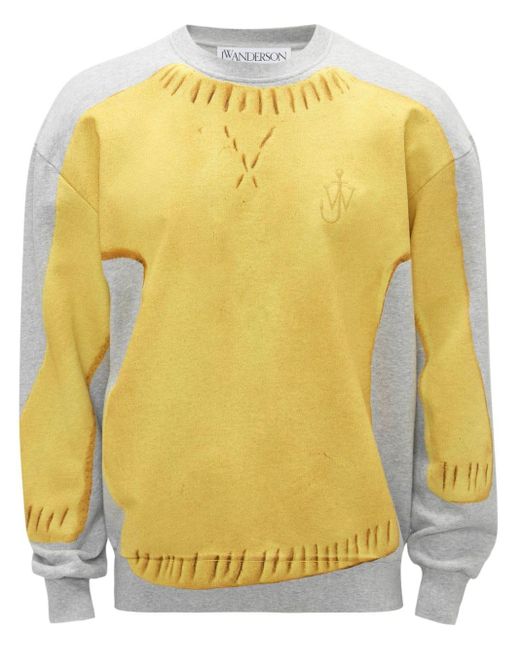 J.W. Anderson Yellow Clay Trompe L'oeil-print Sweatshirt