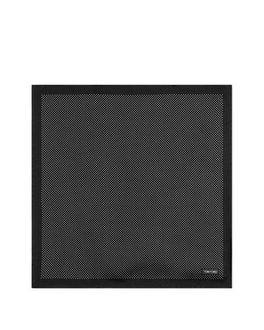 Tom Ford Black Polka-Dot Silk Pocket Square for men