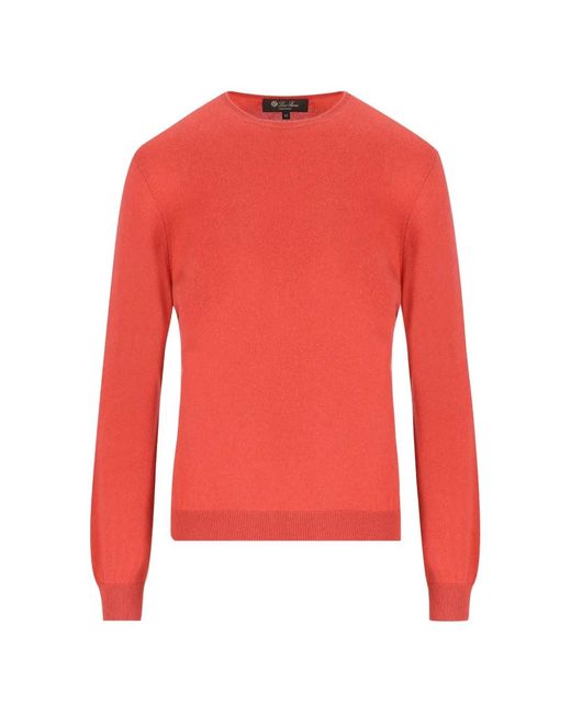 Loro Piana Red Long-Sleeve Sweater