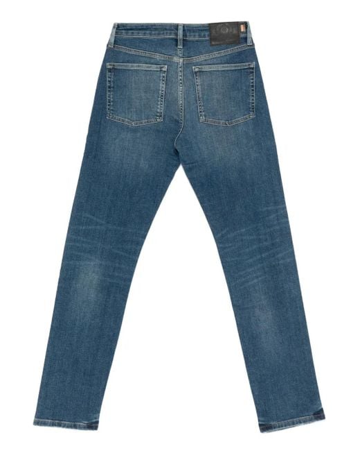 Superdry Blue Logo-Patch Jeans for men