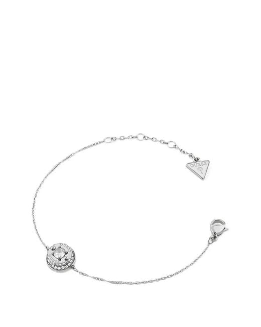 Guess White Till Morning Crystal Coin Bracelet