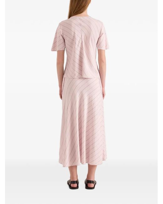 Proenza Schouler Pink Tasha Pinstripe-Print Blouse