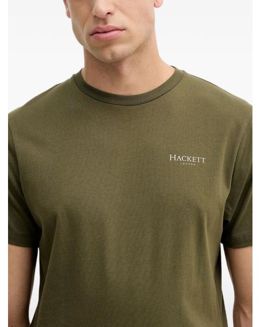 Hackett Green Logo-Detail Crew-Neck T-Shirt for men