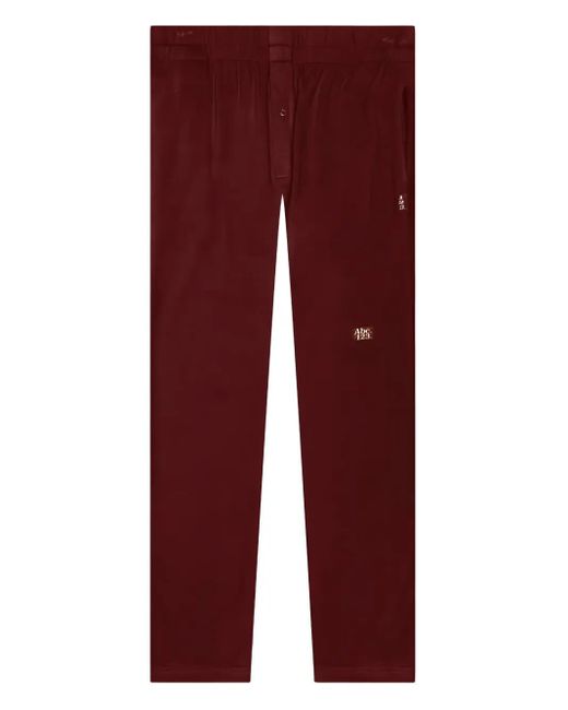 Pantaloni Con Applicazione Logo di Advisory Board Crystals in Red da Uomo