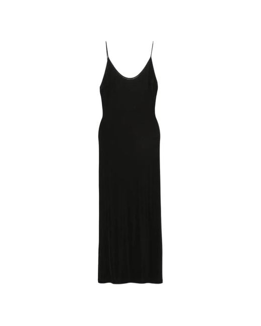 Saint Laurent Black Chain-Link-Strap Backless Maxi Dress