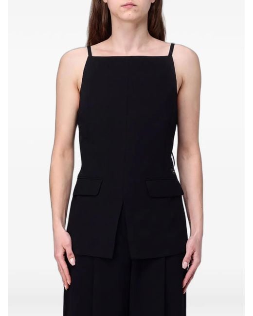 Emporio Armani Black Haut À Encolure Carrée
