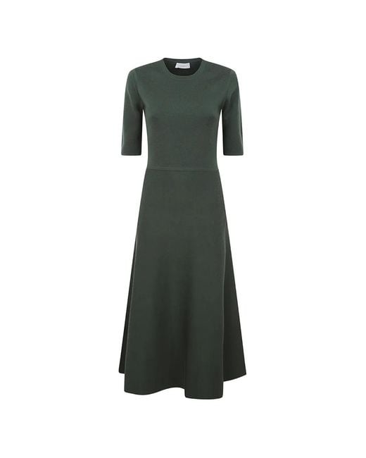 Gabriela Hearst Green Short-Sleeve Dress