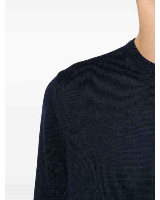 D4.0 Blue Crew-Neck Sweater for men