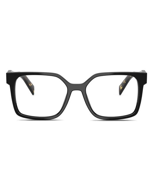 Prada Brown Brille Mit Eckigem Gestell