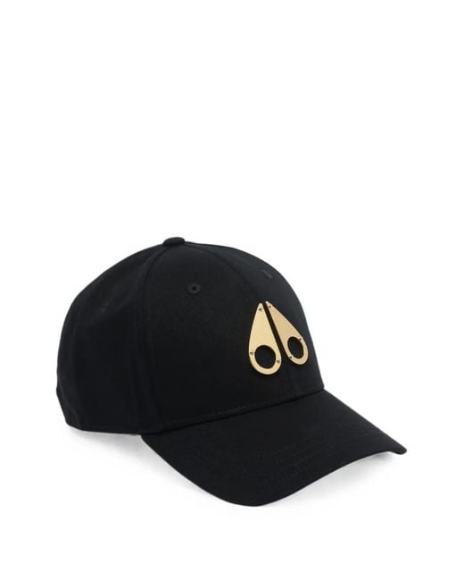 Moose Knuckles Black Icon Logo Baseball Cap for men