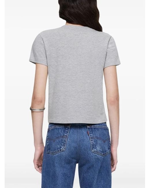 Re/done Gray Come Up T-Shirt