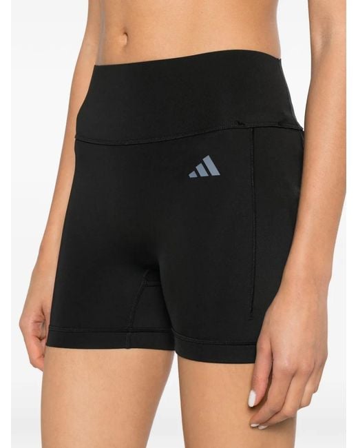 Adidas Black X Entire Studios Logo-Print Compression Shorts