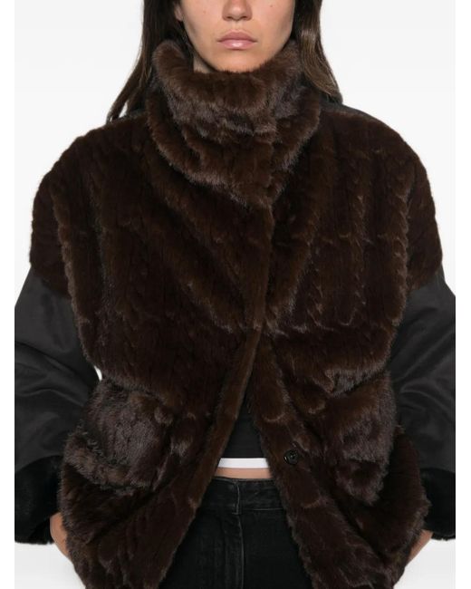 Parka Con Inserti di Collection Privée in Black