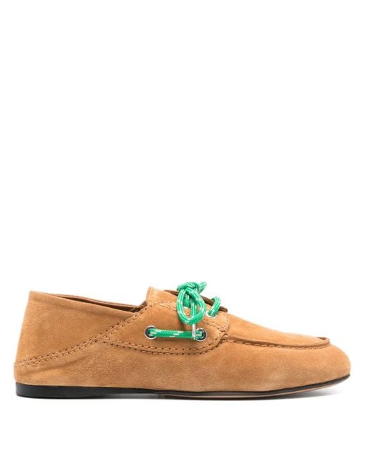 Sandro Brown Segelschuhe Aus Wildleder