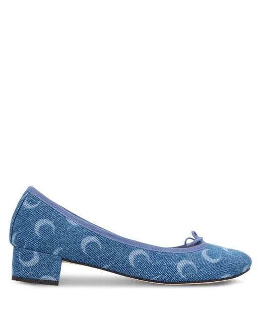 X Marine Serre Camille Pumps Con Stampa di Repetto in Blue