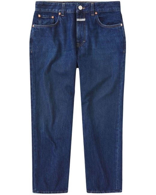 Closed Blue Straight-leg Cropped Jeans