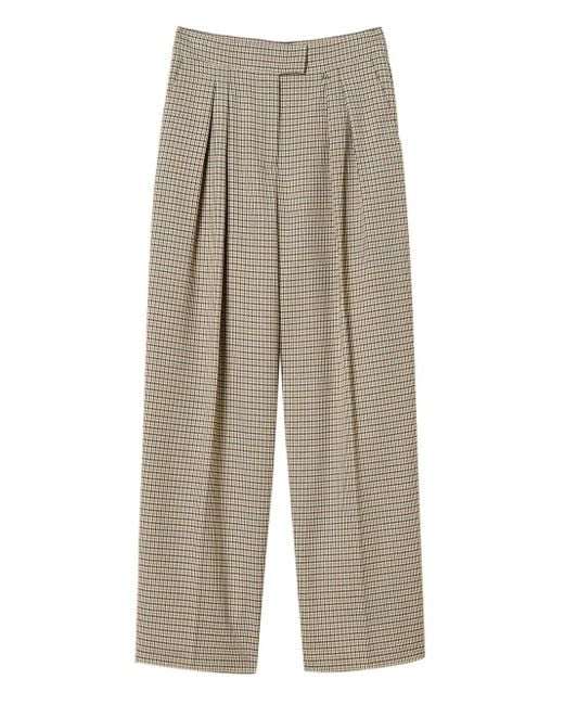 Twinset Natural Houndstooth-Pattern Palazzo Pants