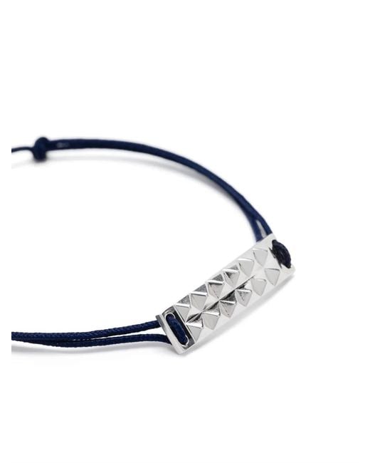 Le Gramme Blue Buff-Top Pyramid-Guilloché Bracelet