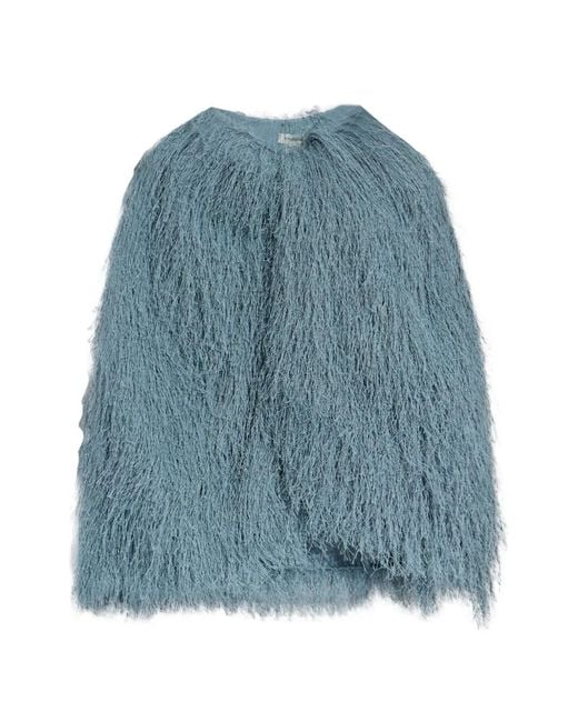 By Malene Birger Blue Fringed Jacket