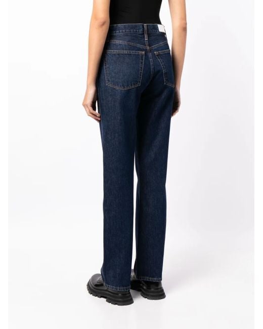 Vaqueros holgados de talle alto Re/done de color Blue