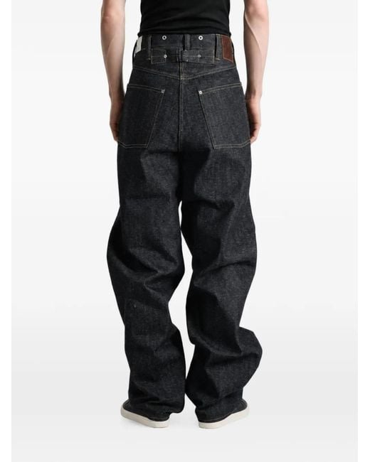 TAIGA TAKAHASHI Gray Cinch-Strap Straight-Leg Jeans for men