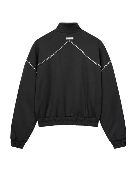 ROUGH Black Stud-Detail Track Jacket for men