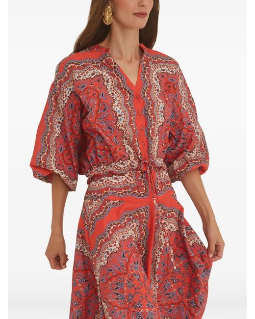 Cara Cara Red Perrin Paisley Shirt