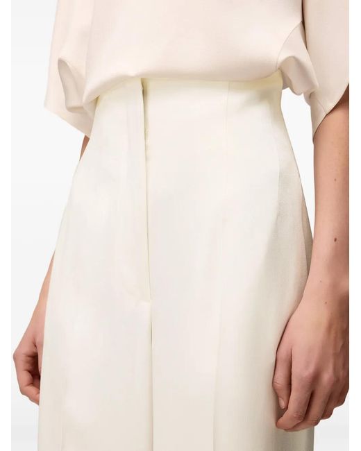 RETORI White High-Waisted Wide-Leg Trousers