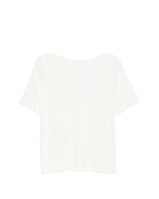 Marc O' Polo White Short-Sleeve Boat-Neck T-Shirt