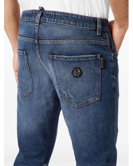 Philipp Plein Blue Skinny Fit Jeans for men