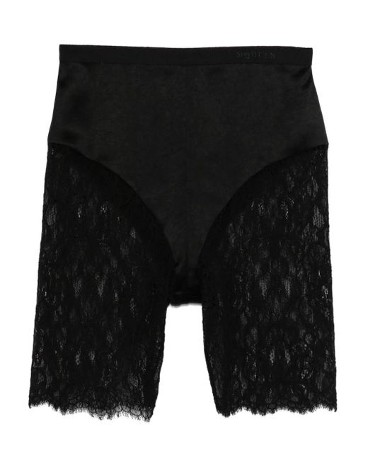 Short À Empiècements En Dentelle Alexander McQueen en coloris Black