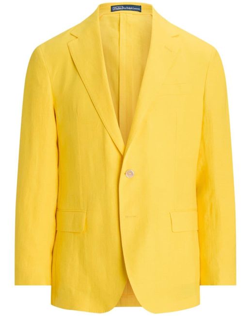 Polo Ralph Lauren Blazer Met Enkele Rij Knopen in het Yellow voor heren