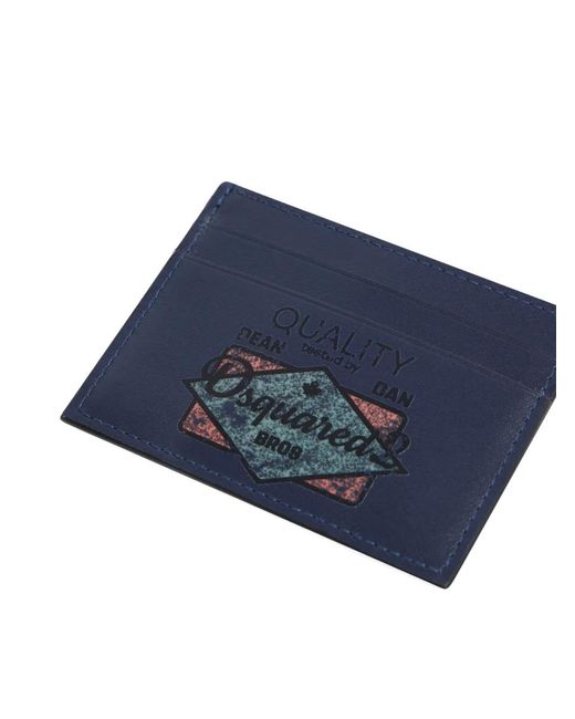DSquared² Blue Re-Worked2 Cardholder for men