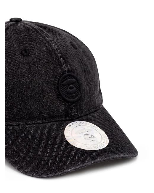 Aape By A Bathing Ape Black Patch-Appliqué Cap for men