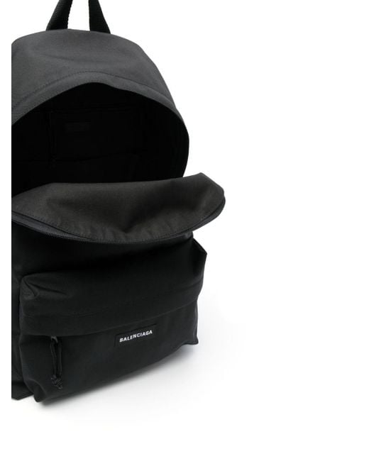 Balenciaga Black Explorer Nylon Backpack for men
