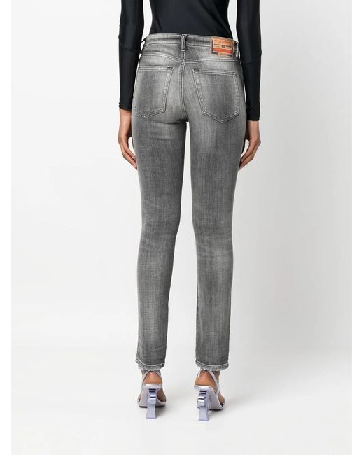 DIESEL Gray 2015 Babhila 09E71 Skinny Jeans