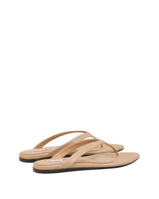 AMI Multicolor Lamb Leather Pointed Toe Flip Flops