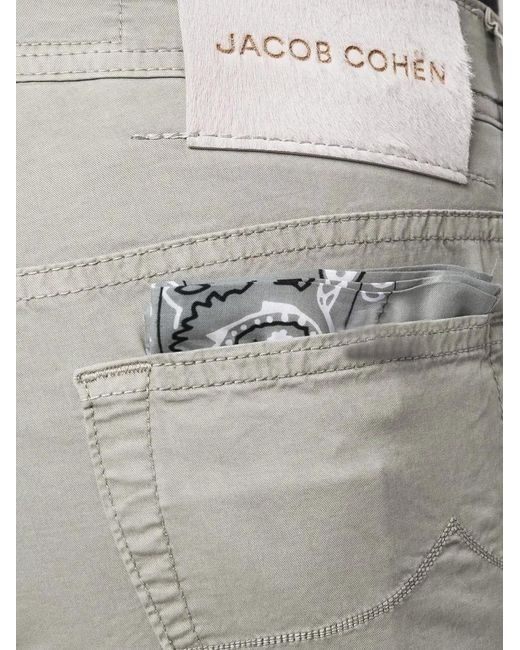 Jacob Cohen Gray Slim-Cut Trousers for men
