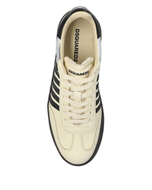 DSquared² パネル レザースニーカー Black