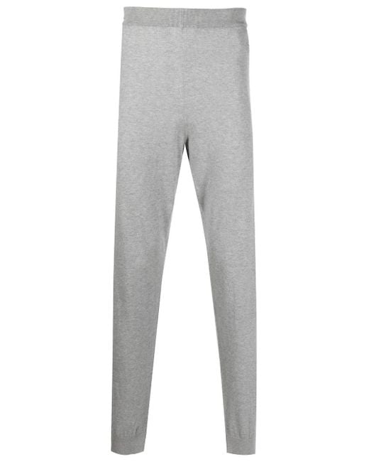 Corneliani Gray Fine-Knit Track Pants for men