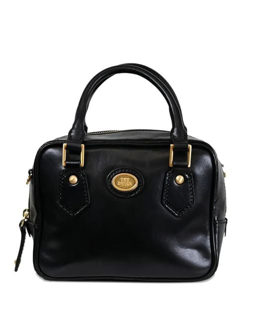 The Bridge Black Leather Tote Bag