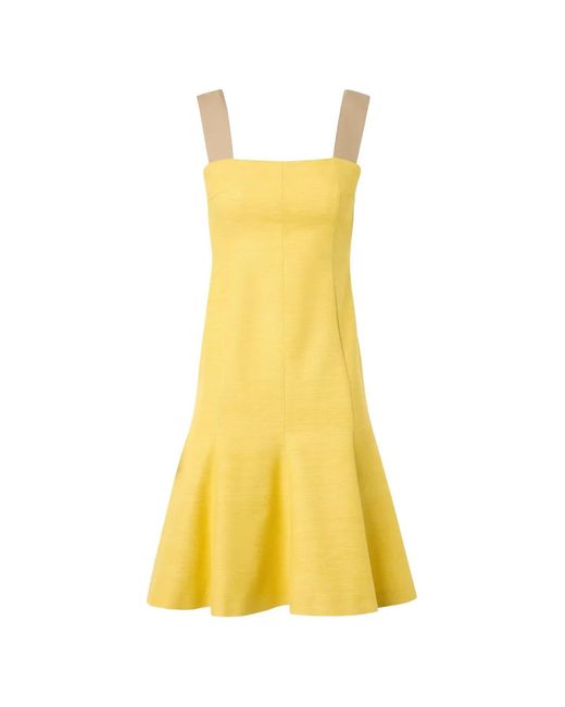 Akris Punto Yellow Sleeveless Mini Dress