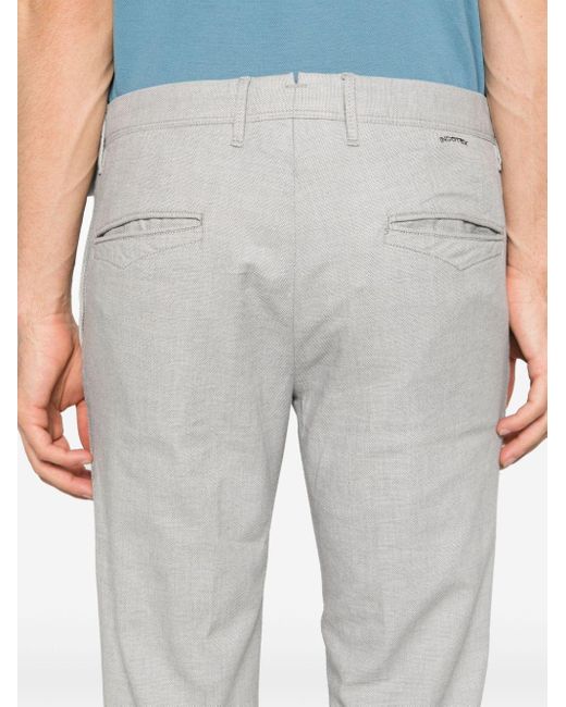 Incotex Gray Mid-rise Tapered Trousers for men
