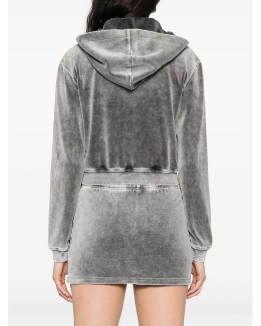Alexander Wang Gray Zip-Up Hoodie