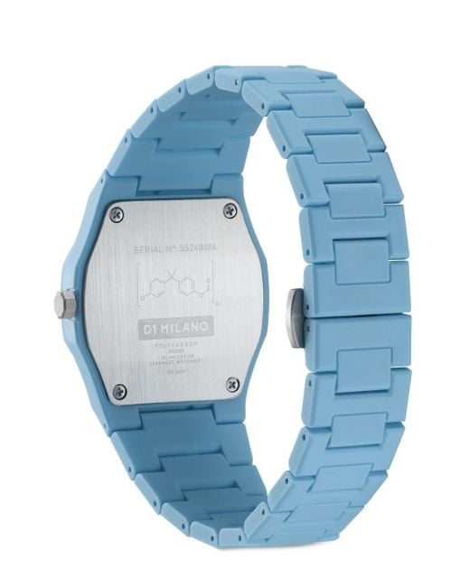 D1 Milano Polycarbon 37cm Horloge in het Blue