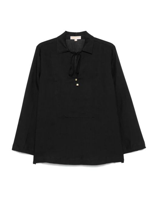 MICHAEL Michael Kors スリットネック ブラウス Black