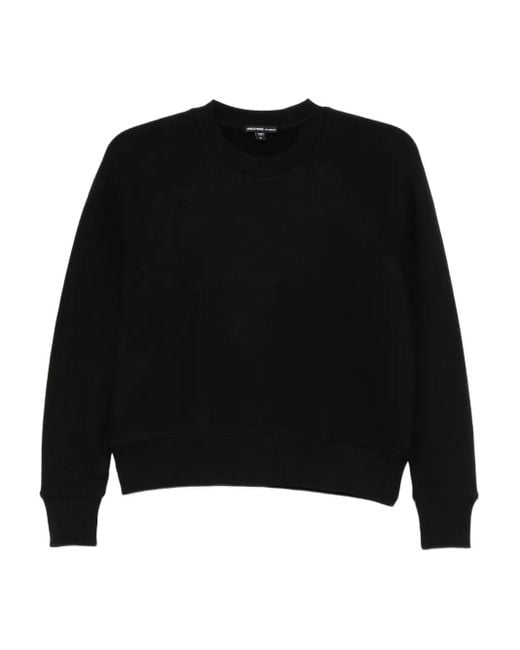 James Perse Cosy Fleece Sweater in het Black