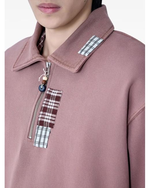 STORY mfg. Purple Sweat À Design Patchwork for men