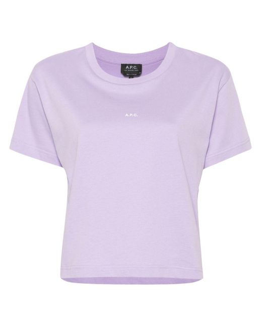 A.P.C. Jen Katoenen T-shirt in het Purple